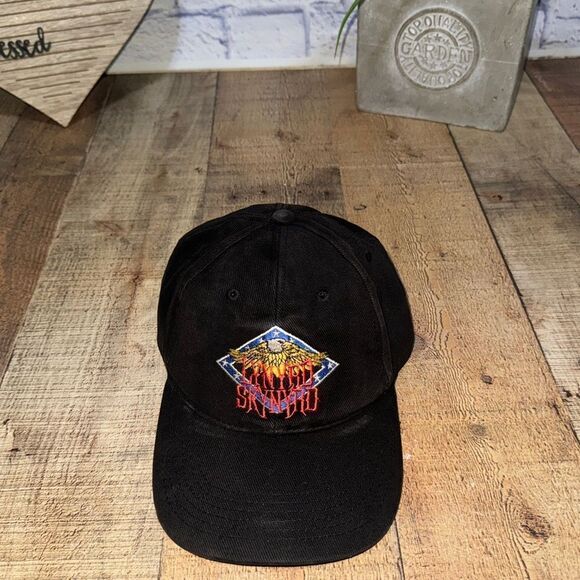 Vintage Lynyrd Skynyrd ATT Headwear Adjustable Hat Black - Picture 2 of 9